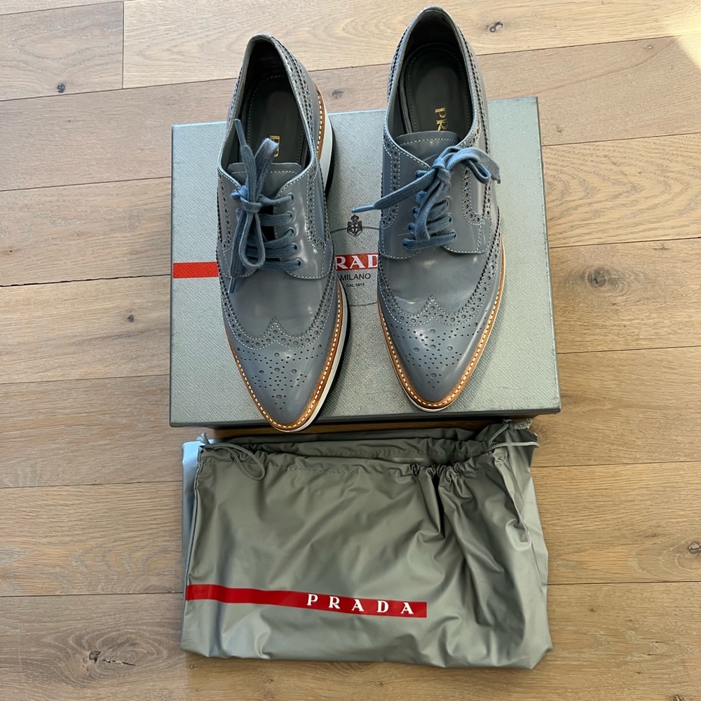 Prada Leather Platform Shoes View 2